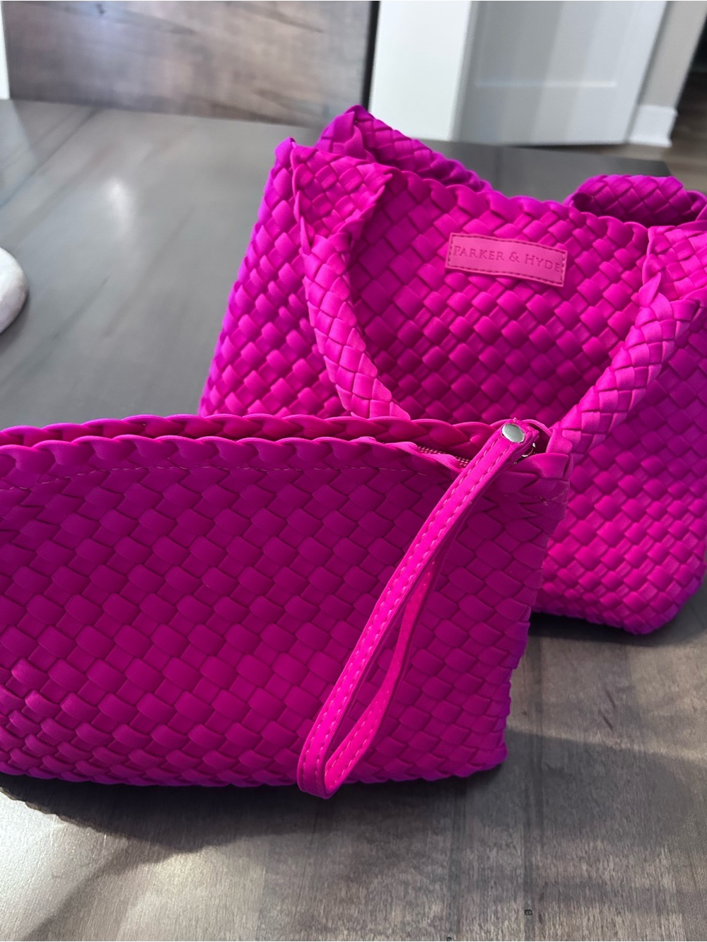 NEW Woven Tote and Wristlet Set